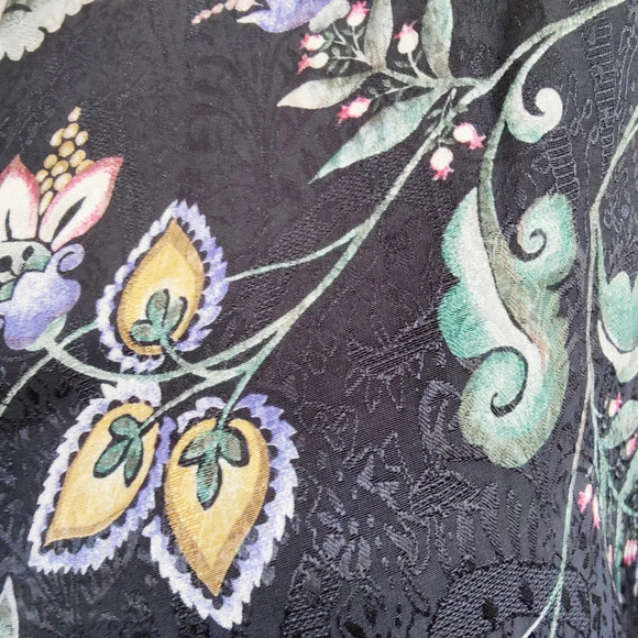 Vintage Liz Claiborne Suit • Black Floral • 2 pieces • 80s • Sz 6 - Picture 8 of 9